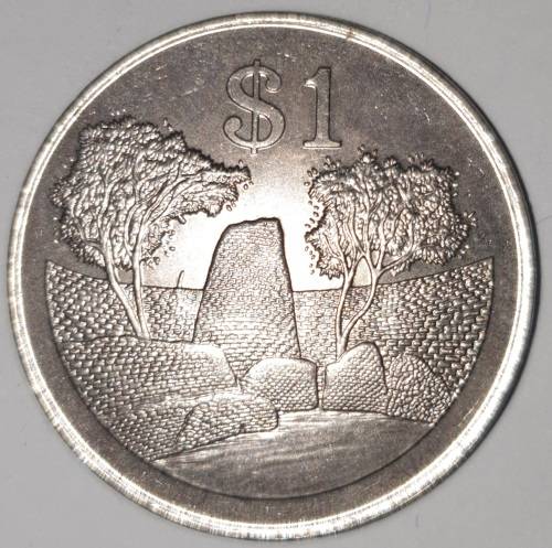 1993 - 1 DOLLAR - $1 COIN - ZIMBABWE - (Copper-Nickel)